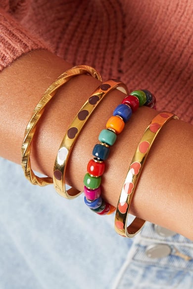 Bracelet coloré avec des détails dorés Multicouleur Acier inoxydable h5 Image2